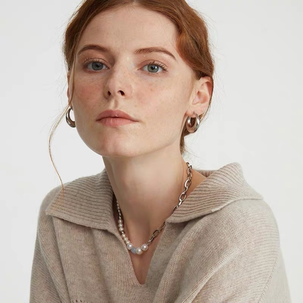 18K gold plated oval waterdrop earrings - Picture 8 of 10